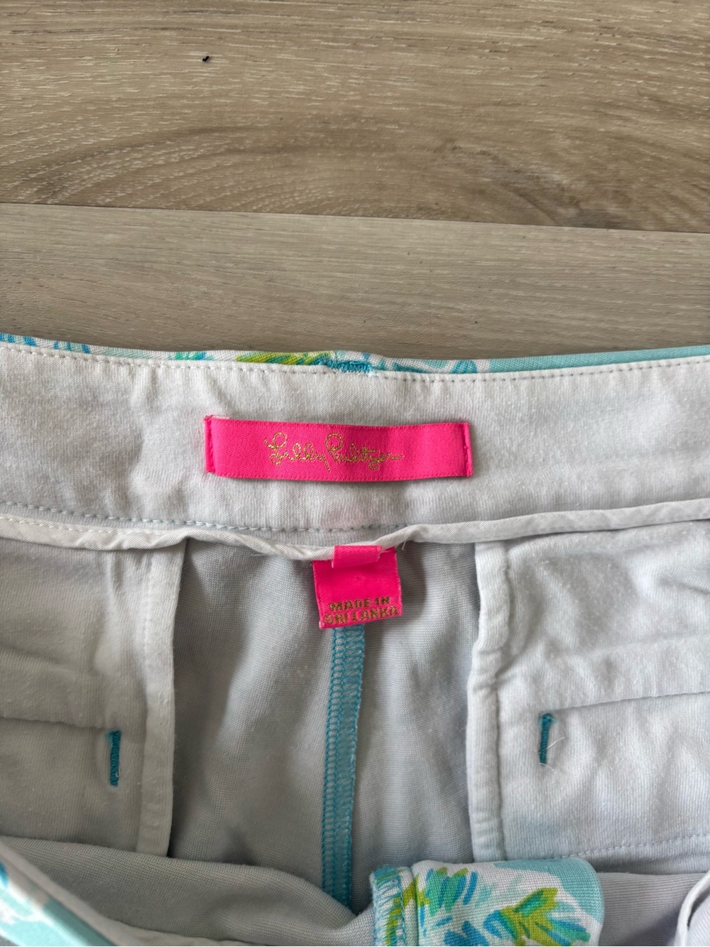 Lilly Pulitzer 16 Blue Pink Beach Shorts - Picture 2 of 3